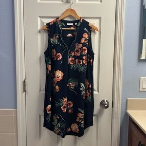 New York & Company mixed media dress with pockets